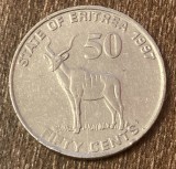 C50 - Moneda foarte veche - Eritrea - 50 cents - 1997, Africa