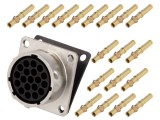 Conector Circular 19 PIN Mamă RT360 Gold Flash