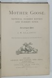 MOTHER GOOSE or NATIONAL NURSERY RHYMES and NURSERY SONGS , SET TO ORIGINAL MUSIC by J.W. ELLIOTT , 1872, PARTITURI CU TEXT , ILUSTRATII CU GRAVURI