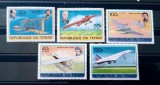 Ciad 1978, avioane, aviație piloți serie 5v.Neștampilata