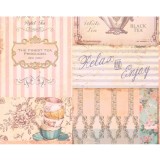 Tapet cu scrisuri,crem,roz, Pintwalls 38727-1