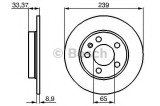 Disc frana AUDI TT Roadster (8N9) (1999 - 2006) BOSCH 0 986 478 481