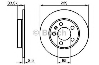 Disc frana AUDI TT Roadster (8N9) (1999 - 2006) BOSCH 0 986 478 481 foto