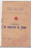 Bnk div Carnet de donator de sange - Crucea Rosie RPR