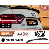 Spoiler portbagaj Audi A5 B8 M4, negru pian, ABS, 2009-2016