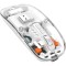 Mouse Nou M133, 2400dpi, 5 Butoane, Indicator Nivel Baterie, Transparent, Alb, Wireless + Bluetooth
