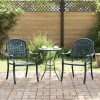 VidaXL Scaun pentru Grădină 2 pcs Verde 55 x 56.5 x 91cm Aluminiu 42002373