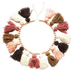 Ghirlanda decorativa Decocove, 109.2 cm, bumbac, lemn, multicolor