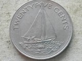 BAHAMAS-25 CENTS 1991, America Centrala si de Sud