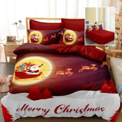 Lenjerie pat finet 3d 6 piese craciun f-xmas57 foto