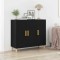 Bufet Negru 90 x 34 x 80 cm Lemn compozit