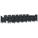 vidaXL Set de masă de grădină cu perne cu pernă 17 pcs Antracit PP 3378654