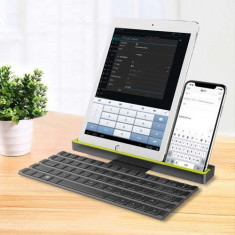 Tastatura Wireless Bluetooth Flexibila Neagra foto