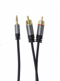 Cablu audio jack stereo 3.5mm la 2 x RCA T-T 1.5m, kjqcin015, Oem