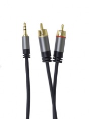 Cablu audio jack stereo 3.5mm la 2 x RCA T-T 1.5m, kjqcin015