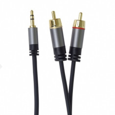 Cablu audio jack stereo 3.5mm la 2 x RCA T-T 1.5m, kjqcin015