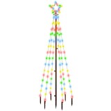Cumpara ieftin Brad de Craciun, 108 LED-uri multicolore, 180 cm, cu tarus