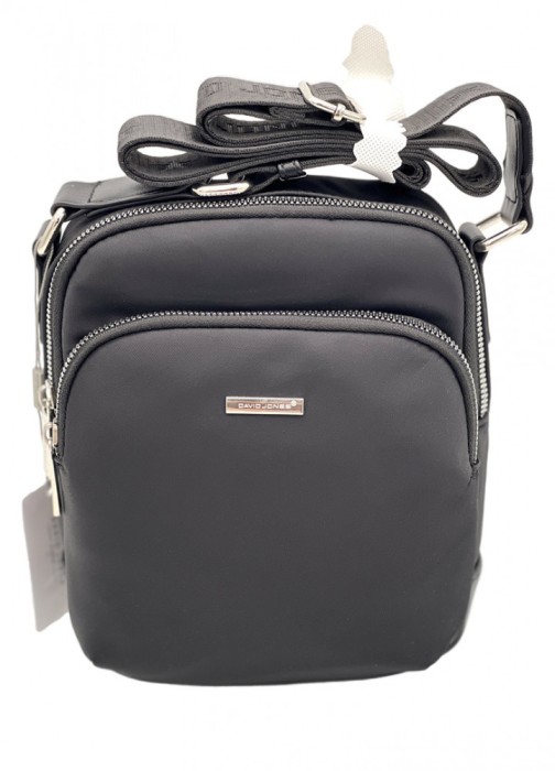 Borseta Barbati de umar David Jones din Material Textil Impermeabil, 22x17x7 cm
