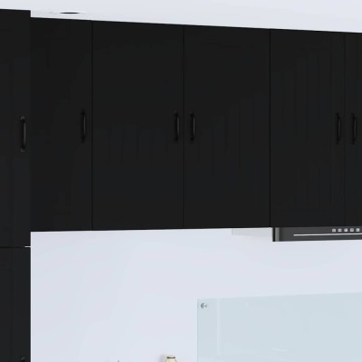 vidaXL Dulap suspendat de bucătărie cu raft Negru 80 x 31 x 80 cm 885056 foto