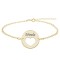 Heart - Bratara personalizata banut cu nume si inimioara din argint 925 placat cu aur galben 24K