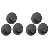 Cumpara ieftin Set 6 bucati suporturi pentru prosoape autoadezive, 45 x 25 mm, metal, negru