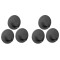 Set 6 bucati suporturi pentru prosoape autoadezive, 45 x 25 mm, metal, negru