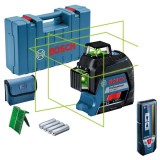 Bosch GLL 3-80 G + LR 7 - Nivela laser cu linii 30 m valiza plastic + Receptor 50 m