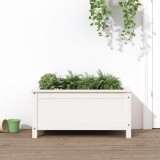 Cumpara ieftin Jardinieră de grădină, alb, 82,5x40x39 cm, lemn masiv de pin