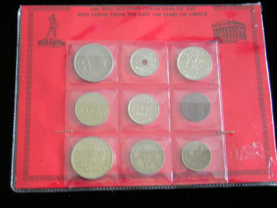M1 C41 - set monede - Grecia - in circulatie inaintea monedei euro foto