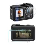 Set sticla protectie display si lentila Telesin, pentru camera DJI Osmo Action 4