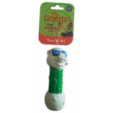 Jucarie Paiatze Dog Crazy Mr. PSY Latex, gri, 13 cm