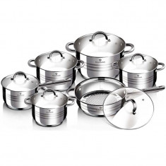 Set oale inox 12 piese cu capace Gourmet Line Blaumann BL 3897