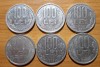 Q671 ROMANIA SET COMPLET 100 LEI 1991 1992 1993 1994 1995 1996 CIRCULATE DAR FRUMOASE, Cupru-Nichel