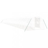 Cumpara ieftin Sera cu cadru din otel, alb, 72 m&sup2;, 24x3x2 m