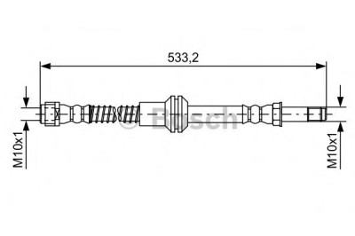 Conducta / cablu frana MERCEDES E-CLASS T-Model (S212) (2009 - 2016) BOSCH 1 987 481 609 foto