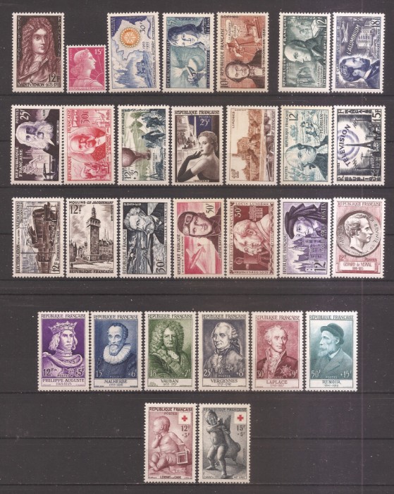 Franta 1955 - 20 serii, MNH