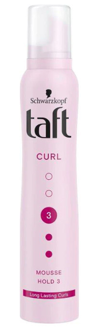 Spuma modelatoare Taft Curl, pentru par cret sau cu bucle, nivel fixare 3, formula vegana, 200 ml