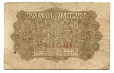 Ocuatia germana in Romania 25 bani 1917 VG Serie si numar: F.21183118 foto