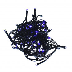 Perdea 100 LED-uri albastre cu jocuri de lumini cablu negru WELL