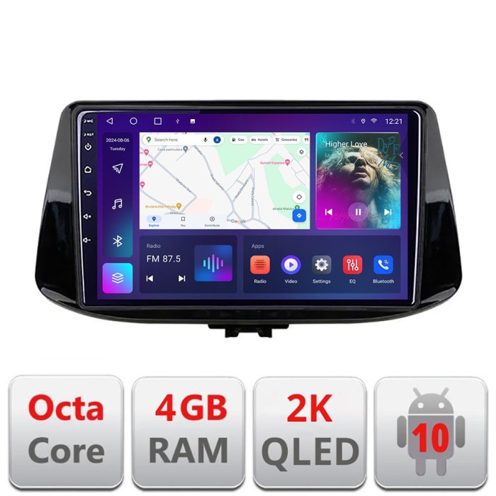 Navigatie Hyundai I30 2017- C-1041 Android Octa Core Ecran 2K QLED GPS 4G 4+32GB 360 KIT-1041+EDT-E409-2K CarStore Technology