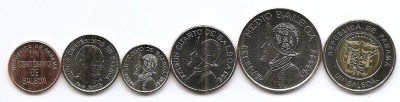 Panama Set 6 - 1, 5, 10, 25, 50 Centimos, 1 Balboa - 2017/18 - UNC !!! foto