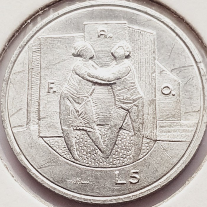 2716 San Marino 5 Lire 1976 Family &ndash; World Hunger km 53
