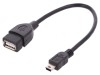 Cablu OTG USB 2.0 A la Mini B 0.2m Negru, Digitus