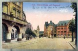 AD 07 C. P. VECHE - METZ BAHNHOFFTRABE UND HAUPTPOFT -1918 -FRANTA, Circulata, Printata