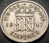 Cumpara ieftin Moneda 6 (SIX) PENCE - Marea Britanie / ANGLIA, anul 1947 * cod 4591 = excelenta