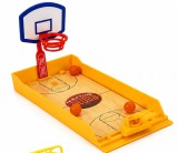 Mini Joc de Baschet pentru Degete Tip Fingerboard Pista Galbena cu Lansator Panou si 3 Mingi