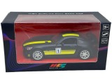 Macheta replica Mercedes SLS-AMG 1/36 negru cu dungi galbene