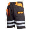 PANTALON SCURT CU REFLECTORIZANT NEGRU-PORTOCALIU - XL