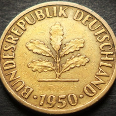 Moneda istorica 5 PFENNIG - RF Germania, anul 1950 * cod 4522 - litera J