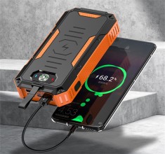 Baterie externa solara-Acumulator solar extern 30000 mAh